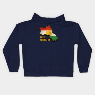 Free Kurdistan. Kurdish Map, Kurdistan Flag, Kurdish Kids Hoodie